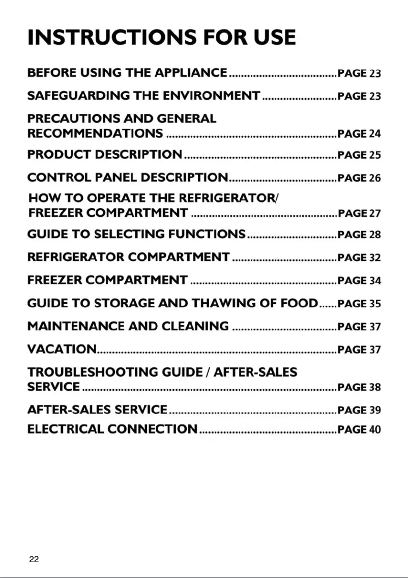 Página nº 1 - Manual de usuario Whirlpool ARC 4208 IX
