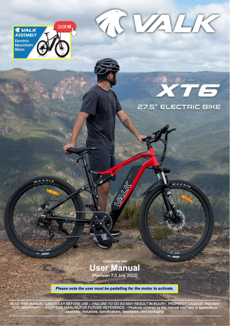 Página 1 del manual Manual de usuario Valk XT6