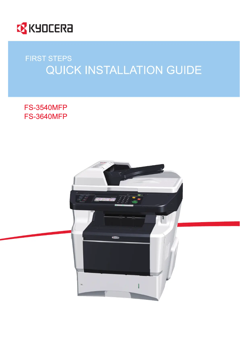 Imagen de la primera página del manual del dispositivo FS-3540MFP