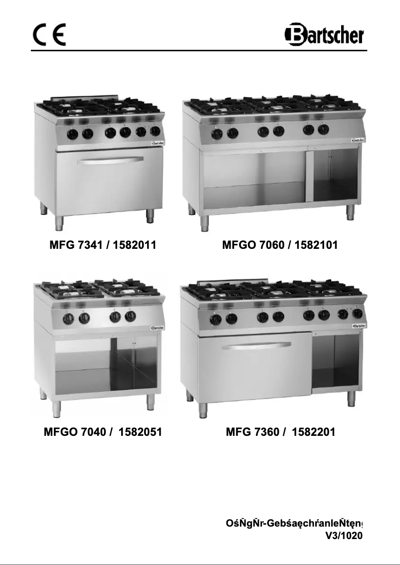 Página 1 del manual Manual de usuario Bartscher MFG 7340