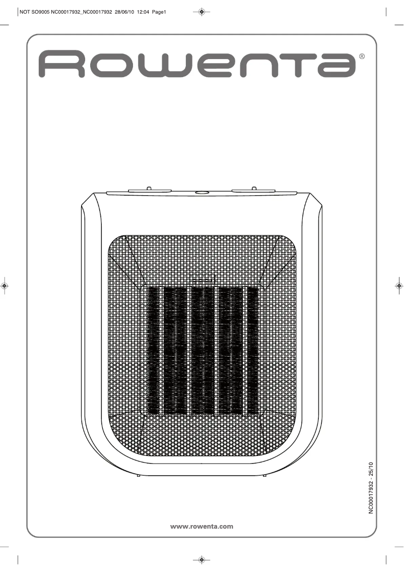 Imagen de la primera página del manual del dispositivo MiniCeram SO9005