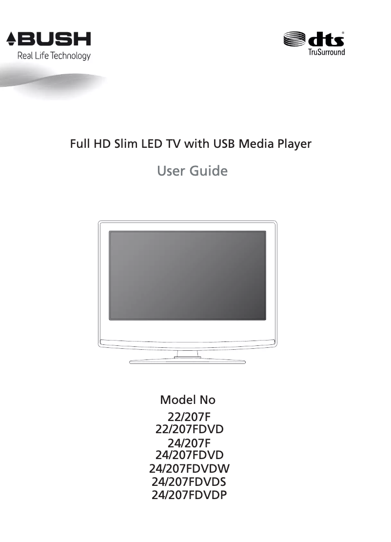 Página 1 del manual Manual de usuario Bush 24/207FDVD-P