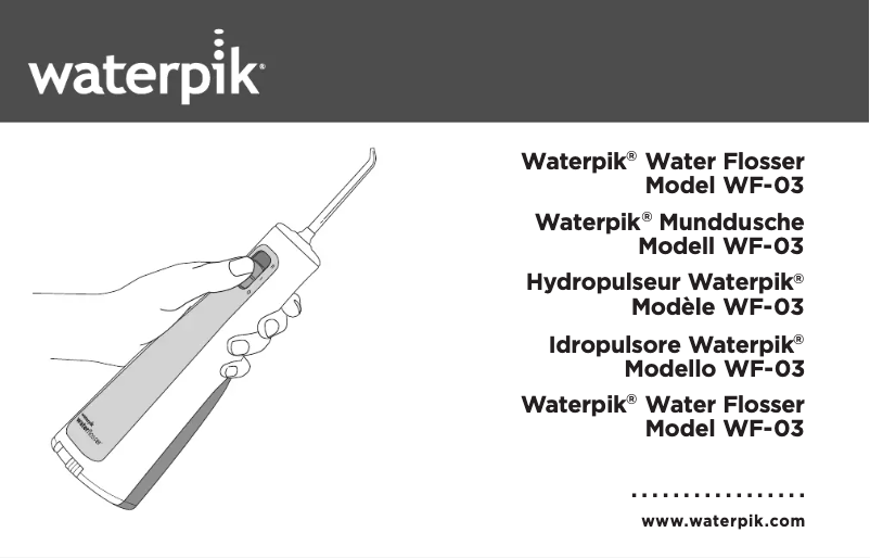Página nº 1 - Manual de usuario Waterpik WF-03