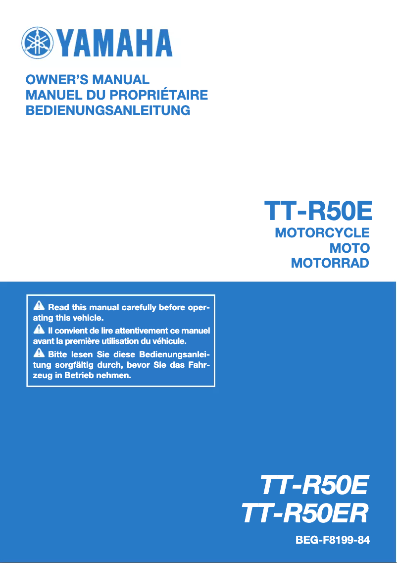 Imagen de la primera página del manual del dispositivo TT-R50E (2024)