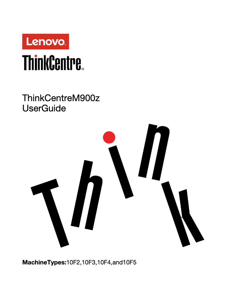 Imagen de la primera página del manual del dispositivo ThinkCentre M900z
