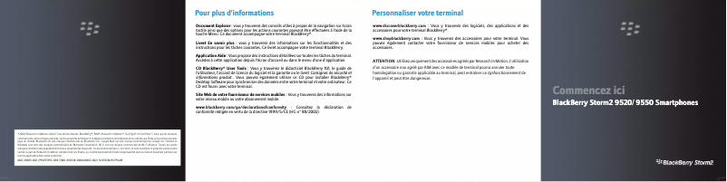 Página 1 del manual Guía de inicio rápido BlackBerry Storm2 9520