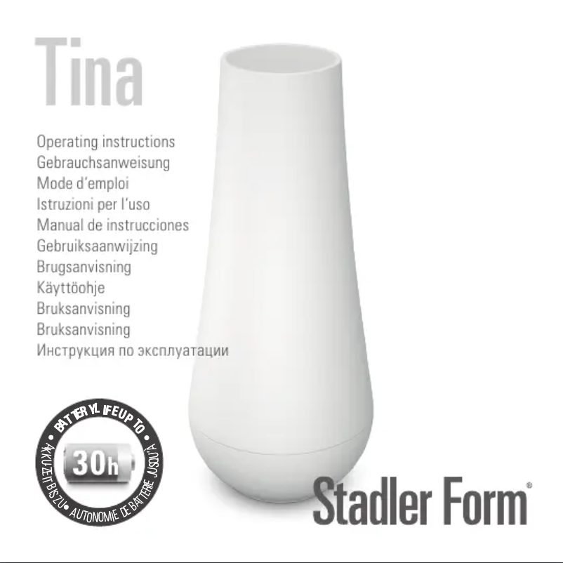 Imagen de la primera página del manual del dispositivo Tina