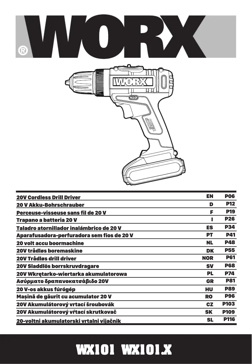 Imagen de la primera página del manual del dispositivo WX108