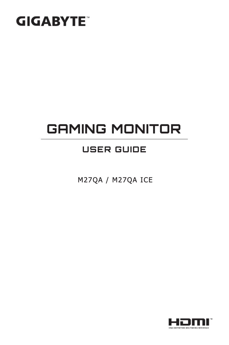 Página 1 del manual Manual de usuario Gigabyte M27QA ICE