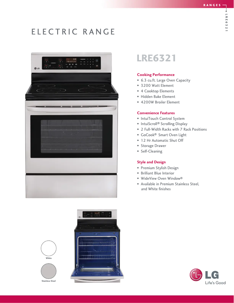 Imagen de la primera página del manual del dispositivo LRE6321SW