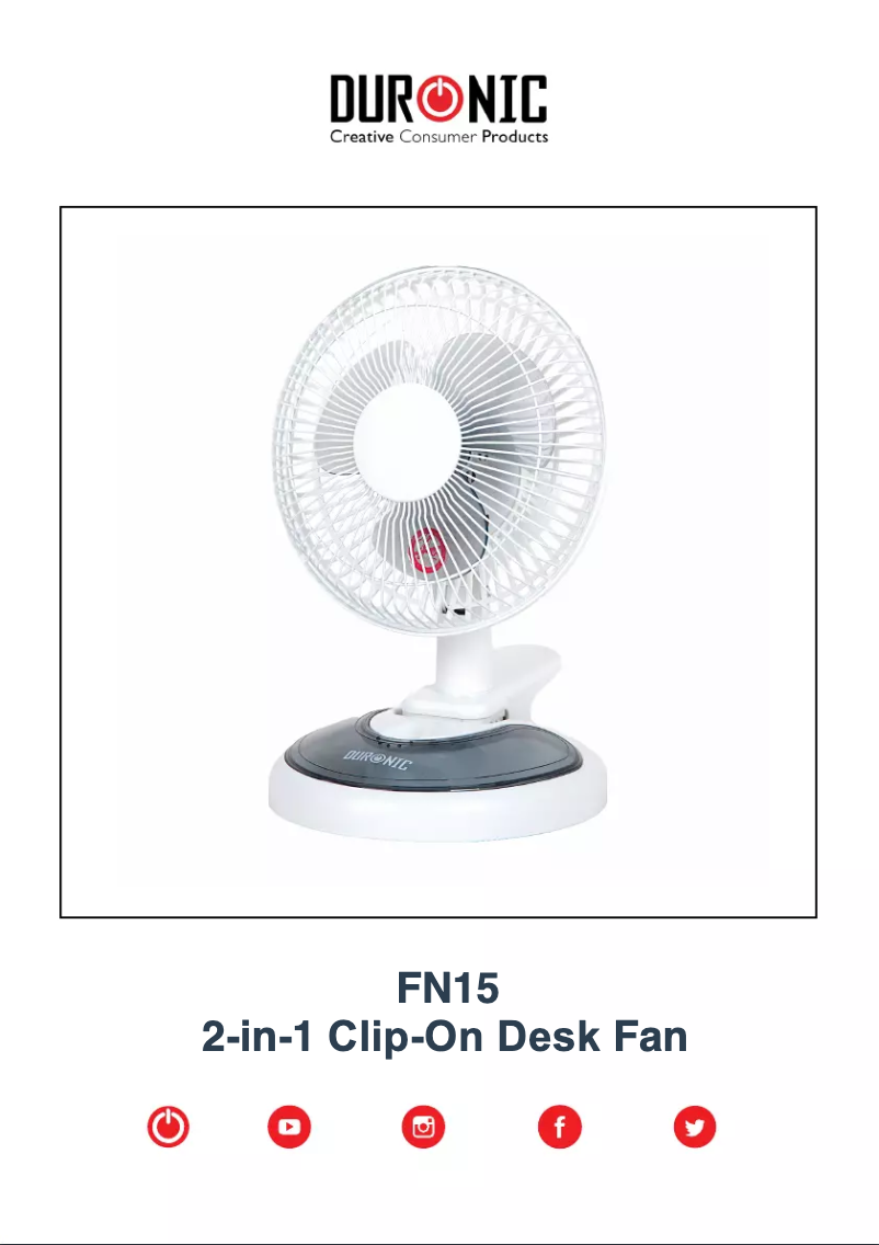 Página 1 del manual Manual de usuario Duronic FN15