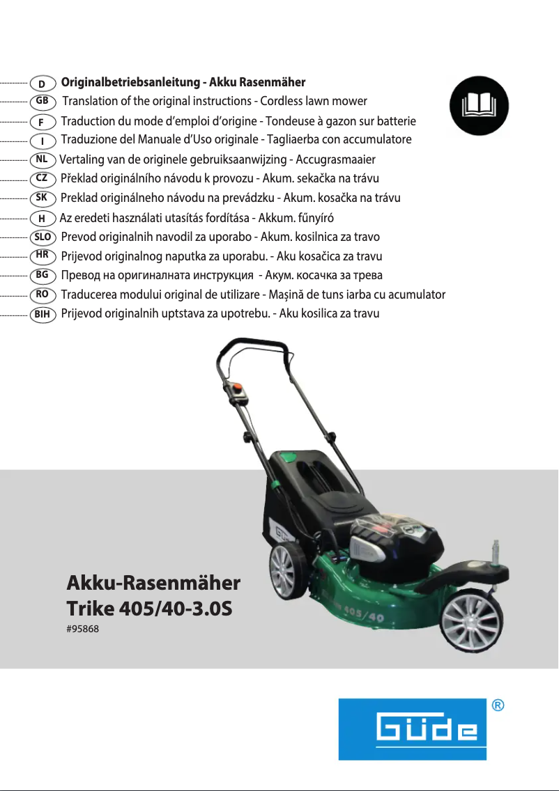 Página nº 1 - Manual de usuario Güde TRIKE 405/40-3.0S