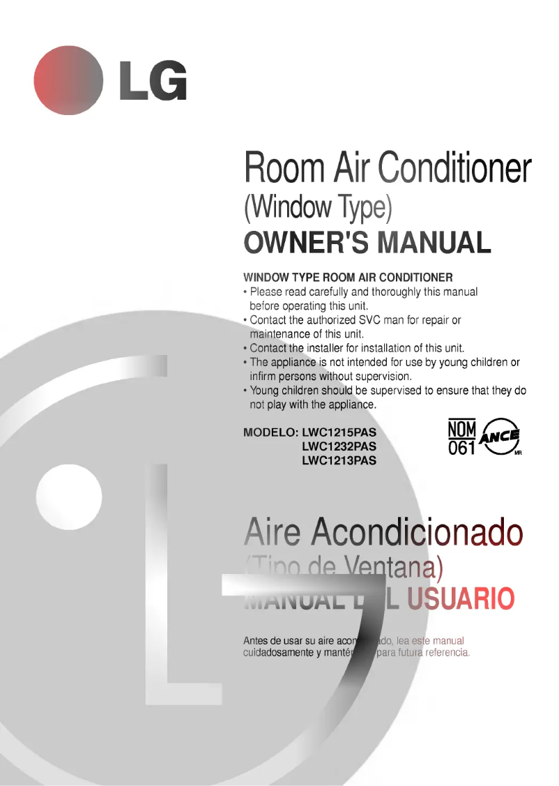 Página 1 del manual Manual de usuario LG LWC1213PAS