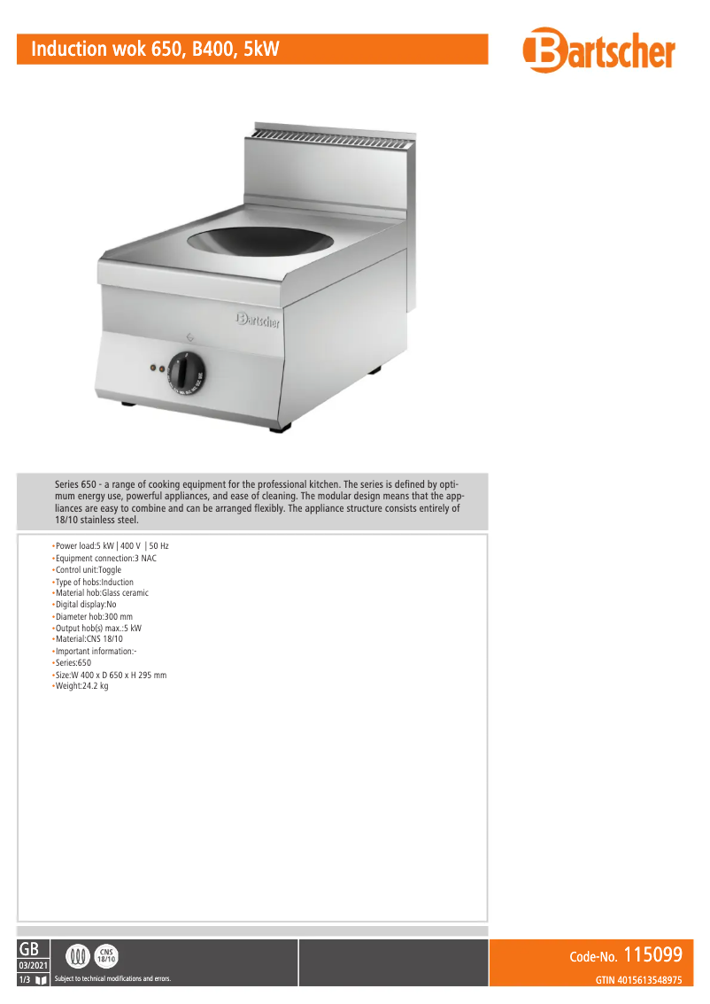 Imagen de la primera página del manual del dispositivo 115099