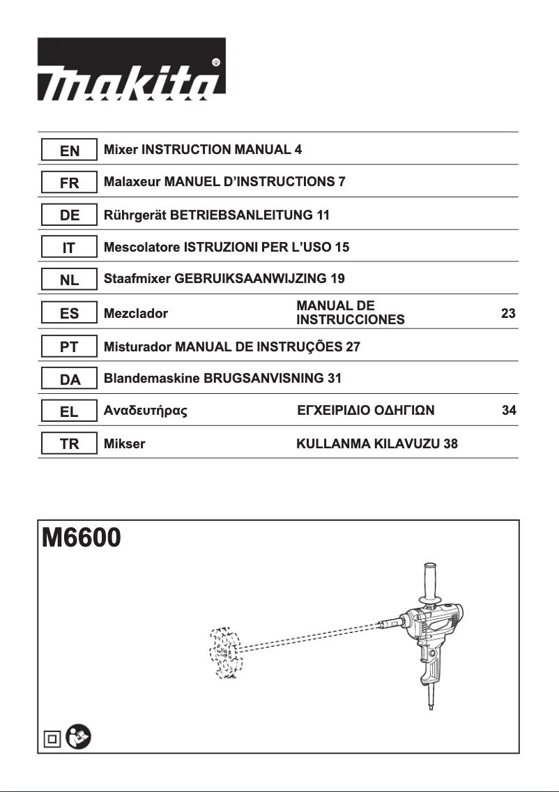 Imagen de la primera página del manual del dispositivo M6600