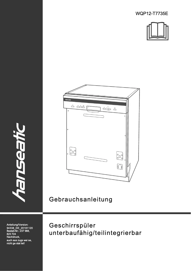 Página nº 1 - Manual de usuario Hanseatic WQP12-T7735E