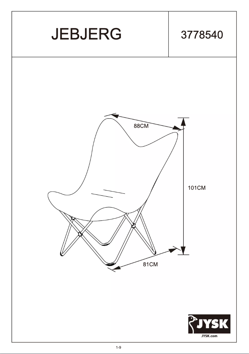 Página nº 1 - Manual de usuario JYSK Jebjerg
