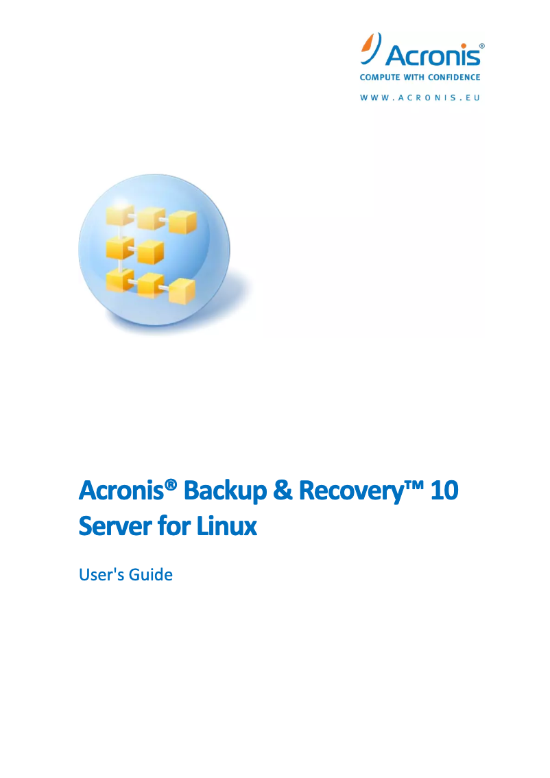 Página 1 del manual Manual de usuario Acronis Backup & Recovery 10 Server (Linux)