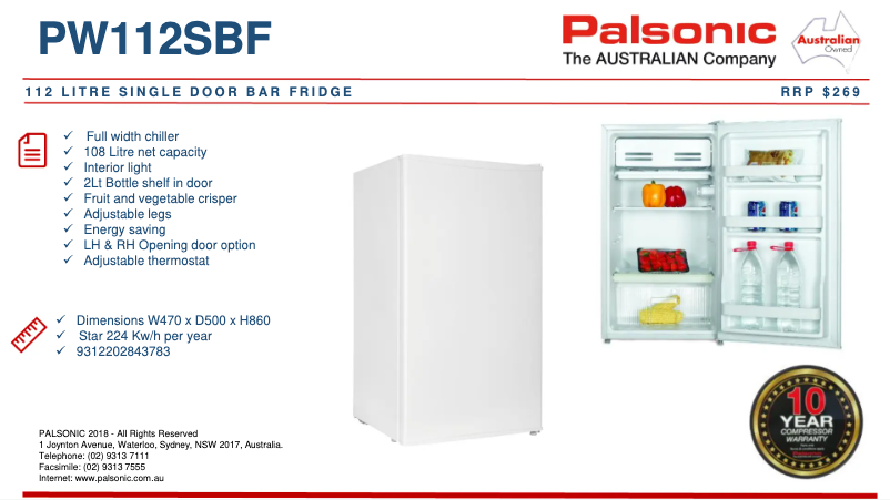 Imagen de la primera página del manual del dispositivo PW112SBF