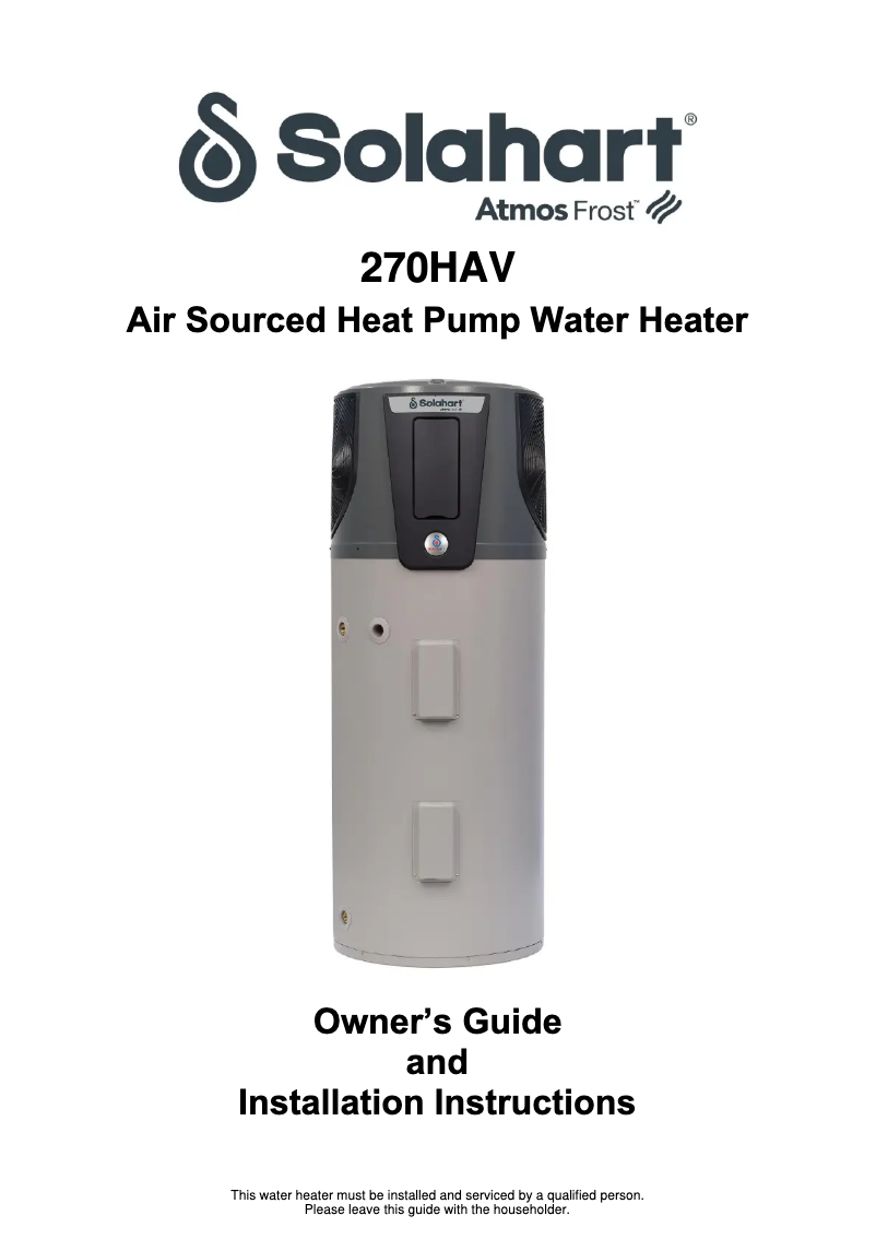 Imagen de la primera página del manual del dispositivo 270HAV