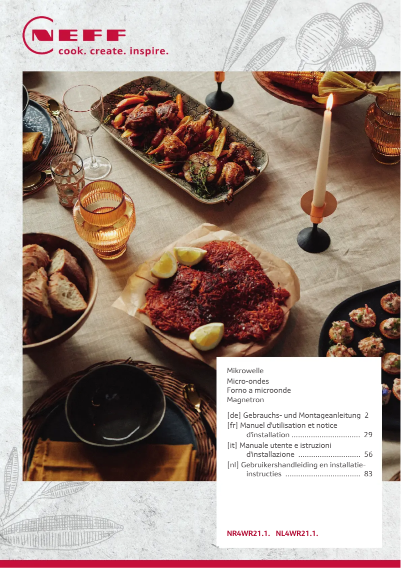 Página 1 del manual Instrucciones / montaje Neff NL4WR21N1