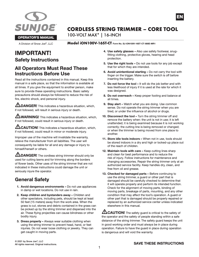 Imagen de la primera página del manual del dispositivo ION100V-16ST-CT