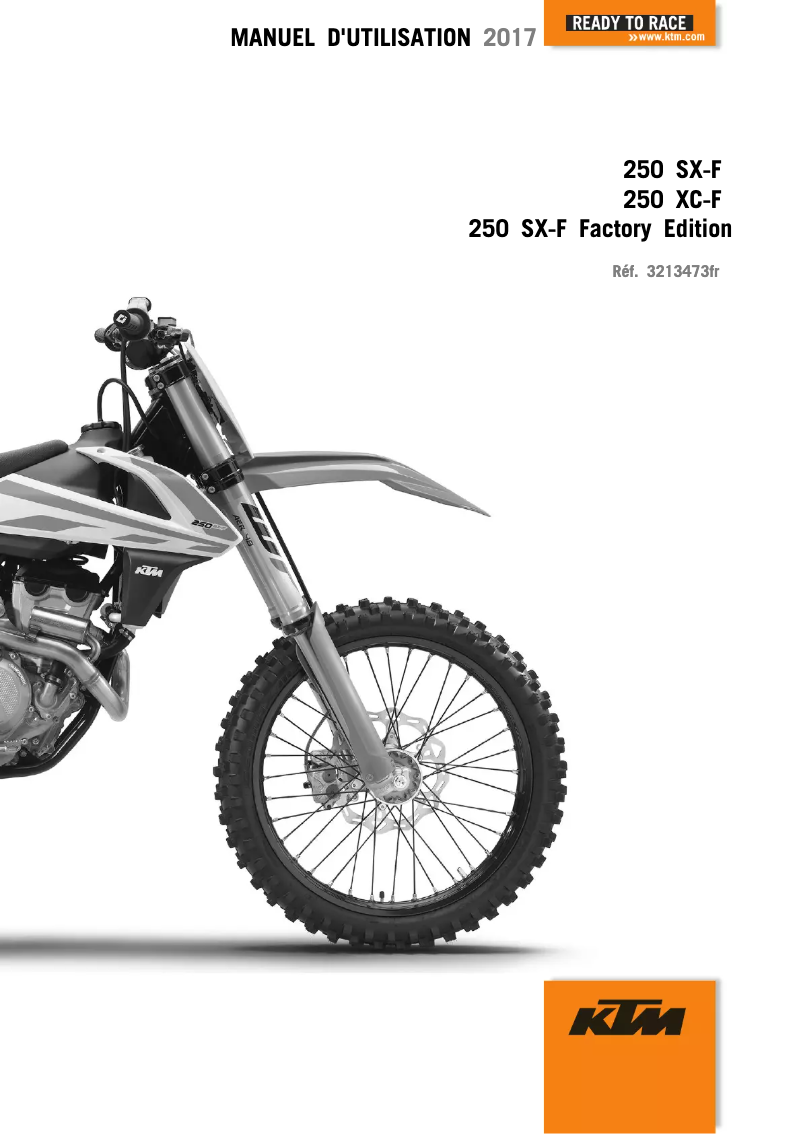 Página 1 del manual Manual de usuario KTM 250 XC-F (2017)