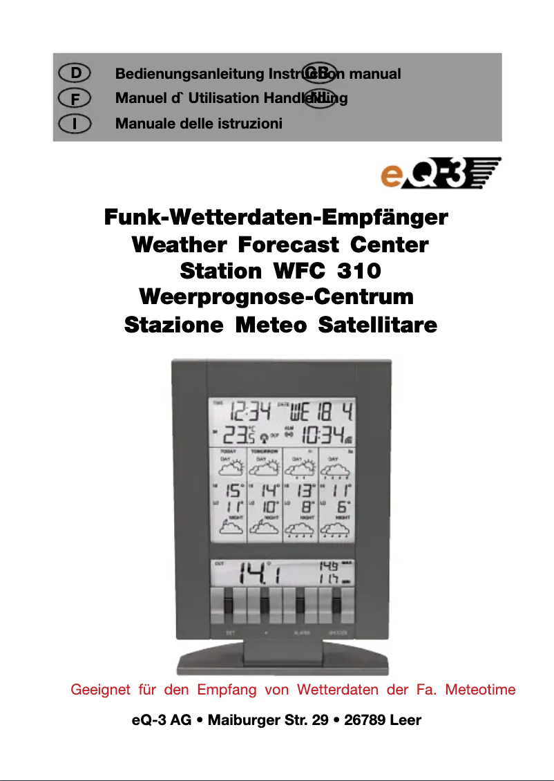 Página 1 del manual Manual de usuario Hama WFC310