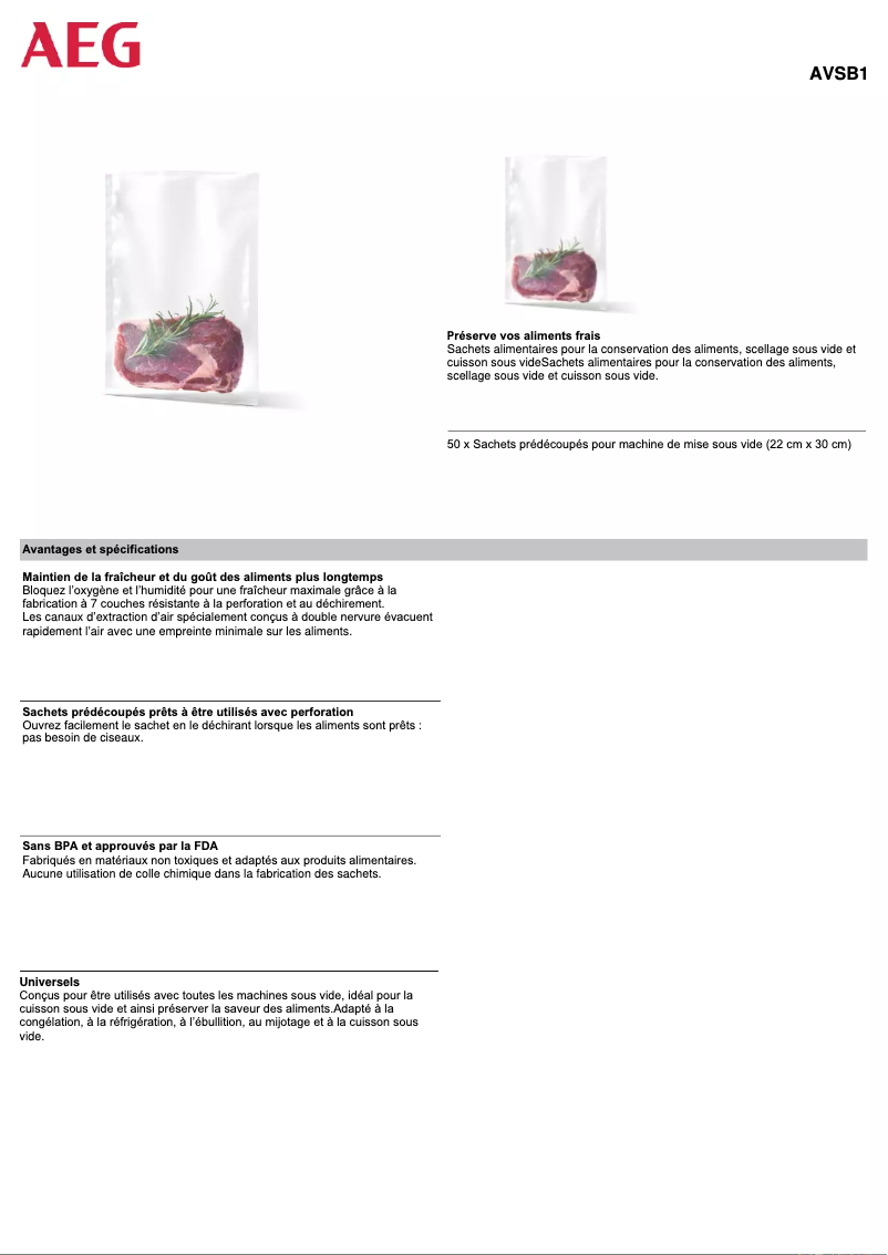 Página nº 1 - Manual de usuario AEG AVSB1