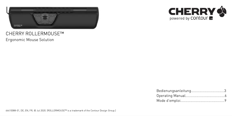 Imagen de la primera página del manual del dispositivo Rollermouse