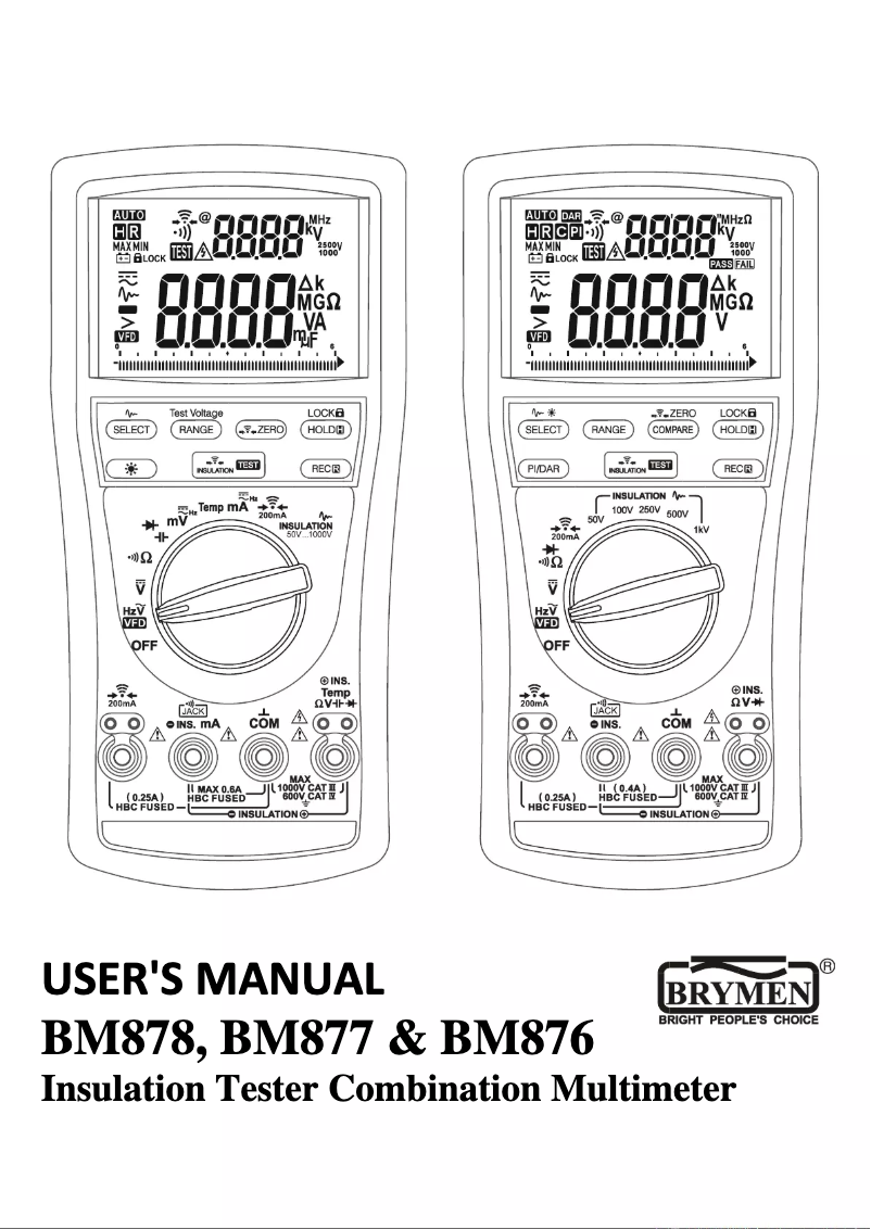 Página 1 del manual Manual de usuario Brymen BM878