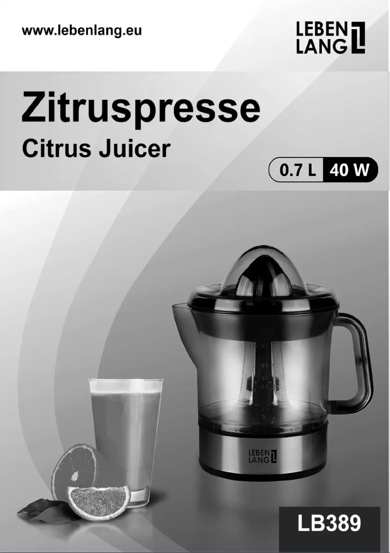 Imagen de la primera página del manual del dispositivo LB389