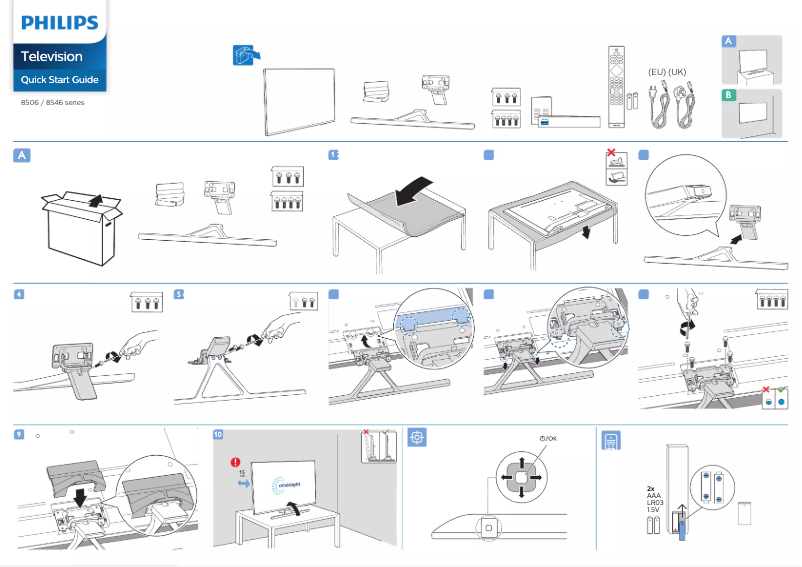 Página 1 del manual Guía de inicio rápido Philips 43PUS8506