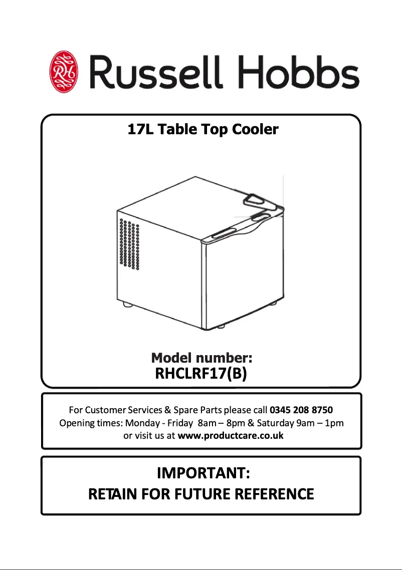 Imagen de la primera página del manual del dispositivo RHCLRF17