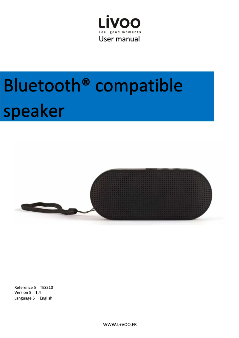 Imagen de la primera página del manual del dispositivo TES210