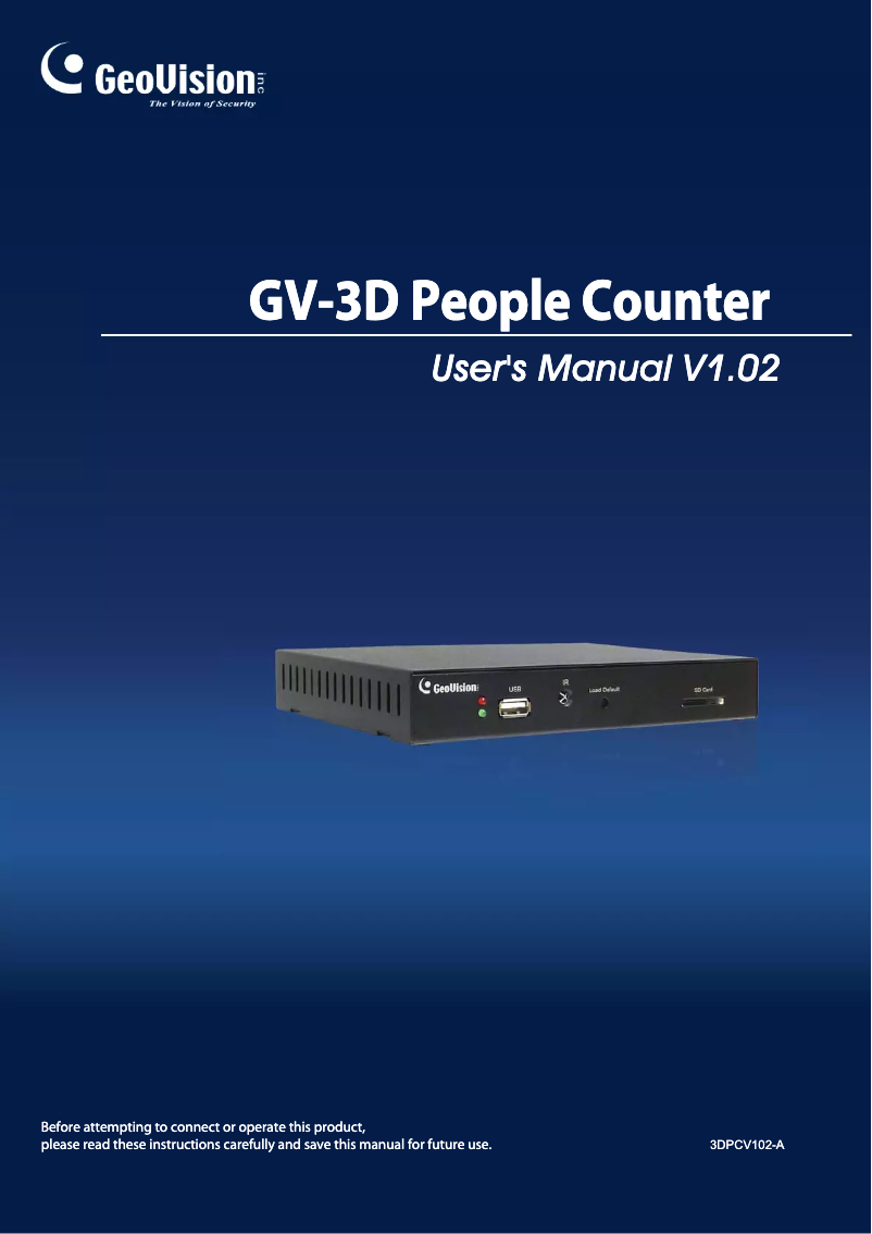 Página 1 del manual Manual de usuario Geovision GV-3D