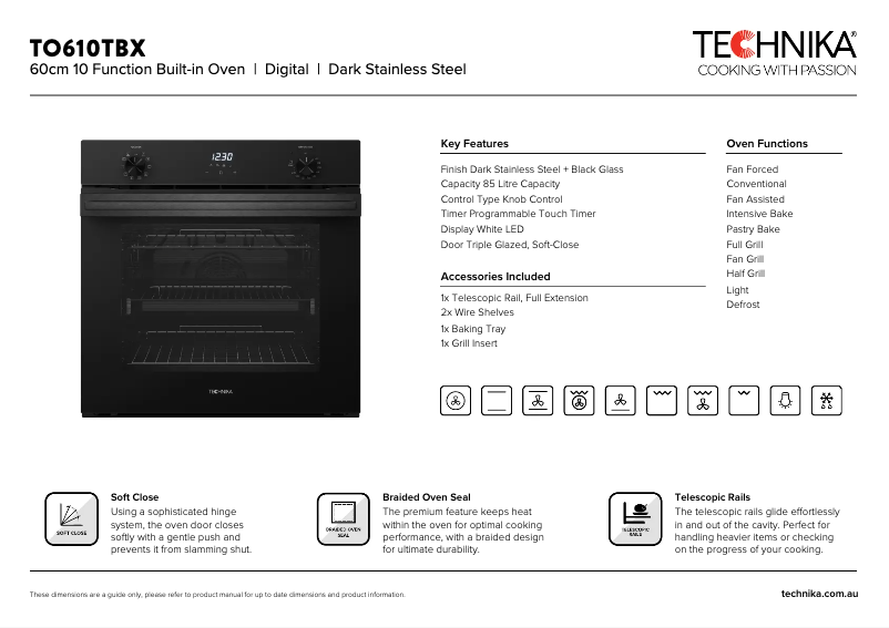 Imagen de la primera página del manual del dispositivo TO610TBX