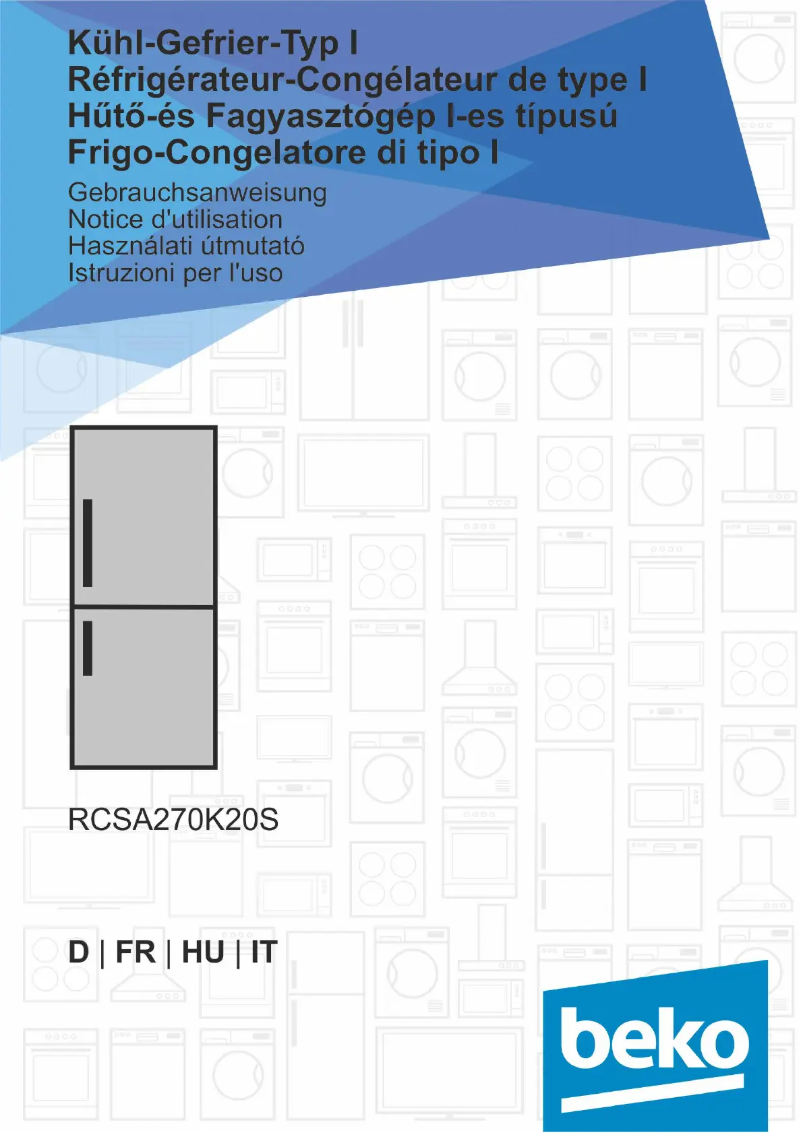 Imagen de la primera página del manual del dispositivo RCSA270K20S