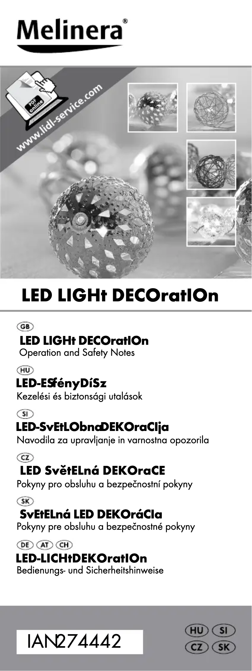 Imagen de la primera página del manual del dispositivo IAN 274442