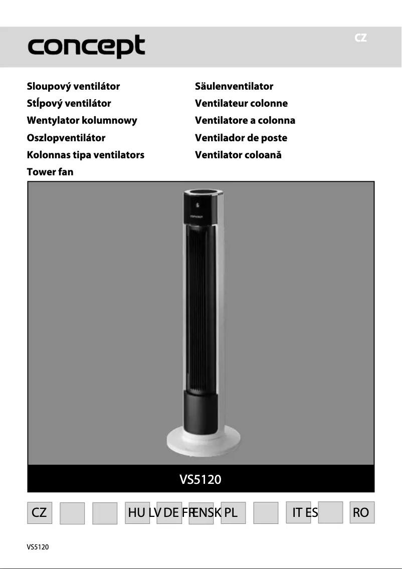 Imagen de la primera página del manual del dispositivo VS5120