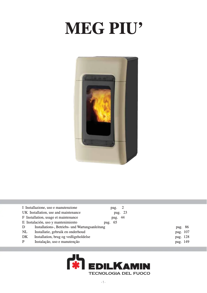 Imagen de la primera página del manual del dispositivo MEG PIU