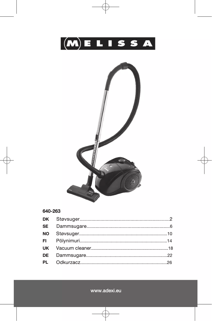 Página 1 del manual Manual de usuario Melissa 640-263