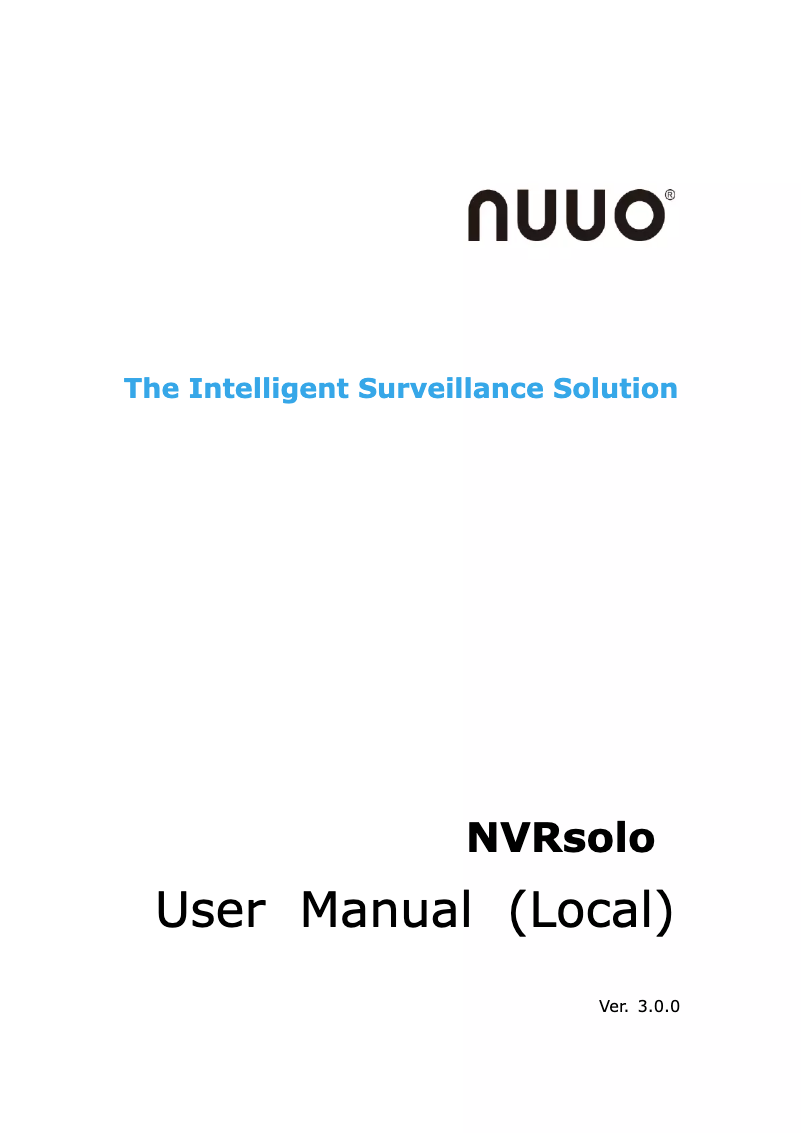 Página nº 1 - Manual de usuario NUUO NVRsolo NS-1040