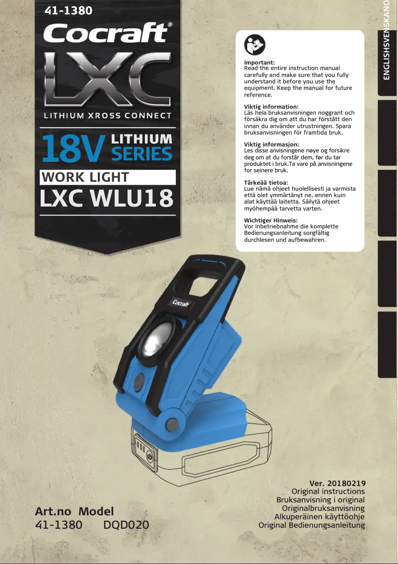 Página 1 del manual Manual de usuario Cocraft LXC WLU18