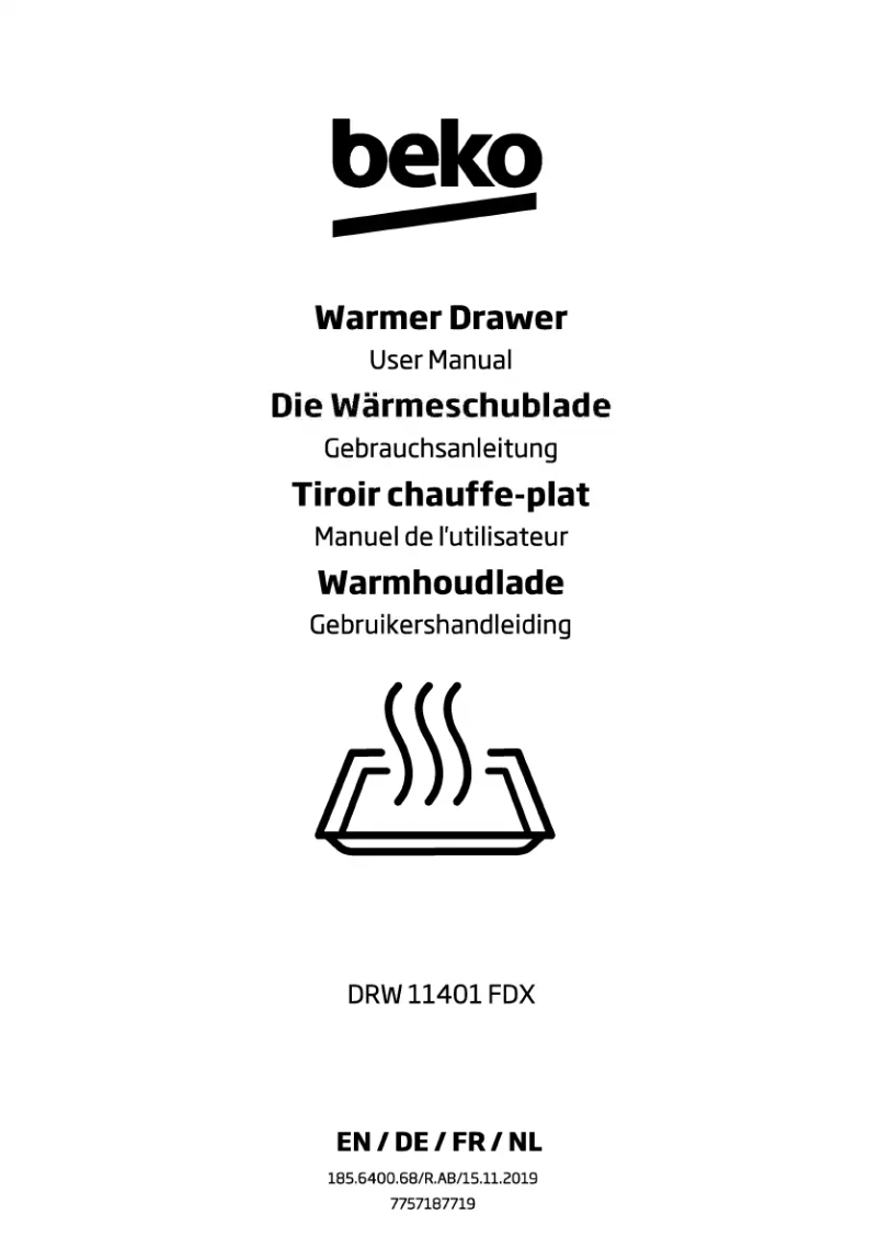 Página nº 1 - Manual de usuario Beko DRW 11401 FDX