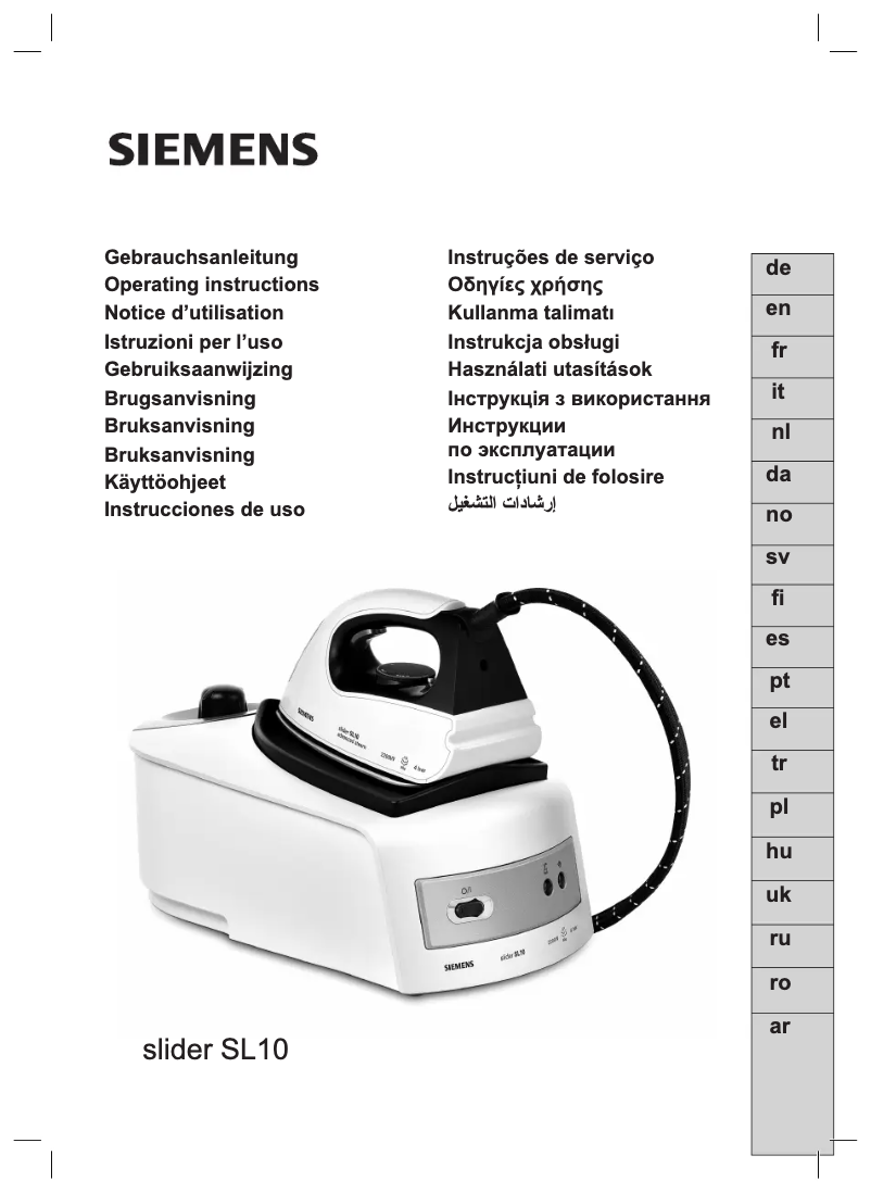 Imagen de la primera página del manual del dispositivo Slider SL 10 Power TS16122