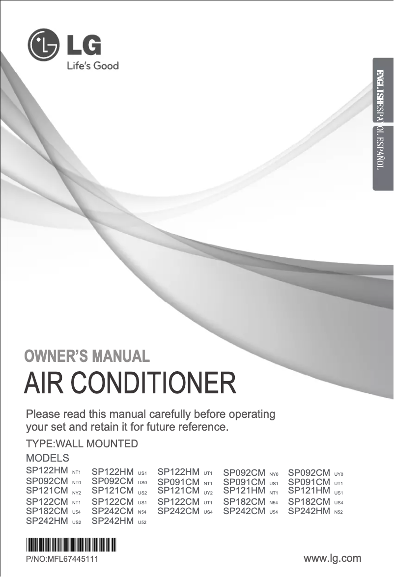 Página 1 del manual Manual de usuario LG SP122HM