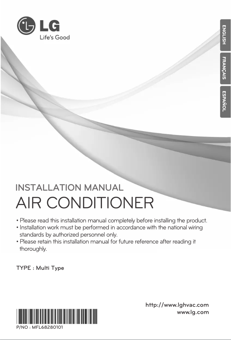 Página 1 del manual Guía de instalación LG LC098HV4