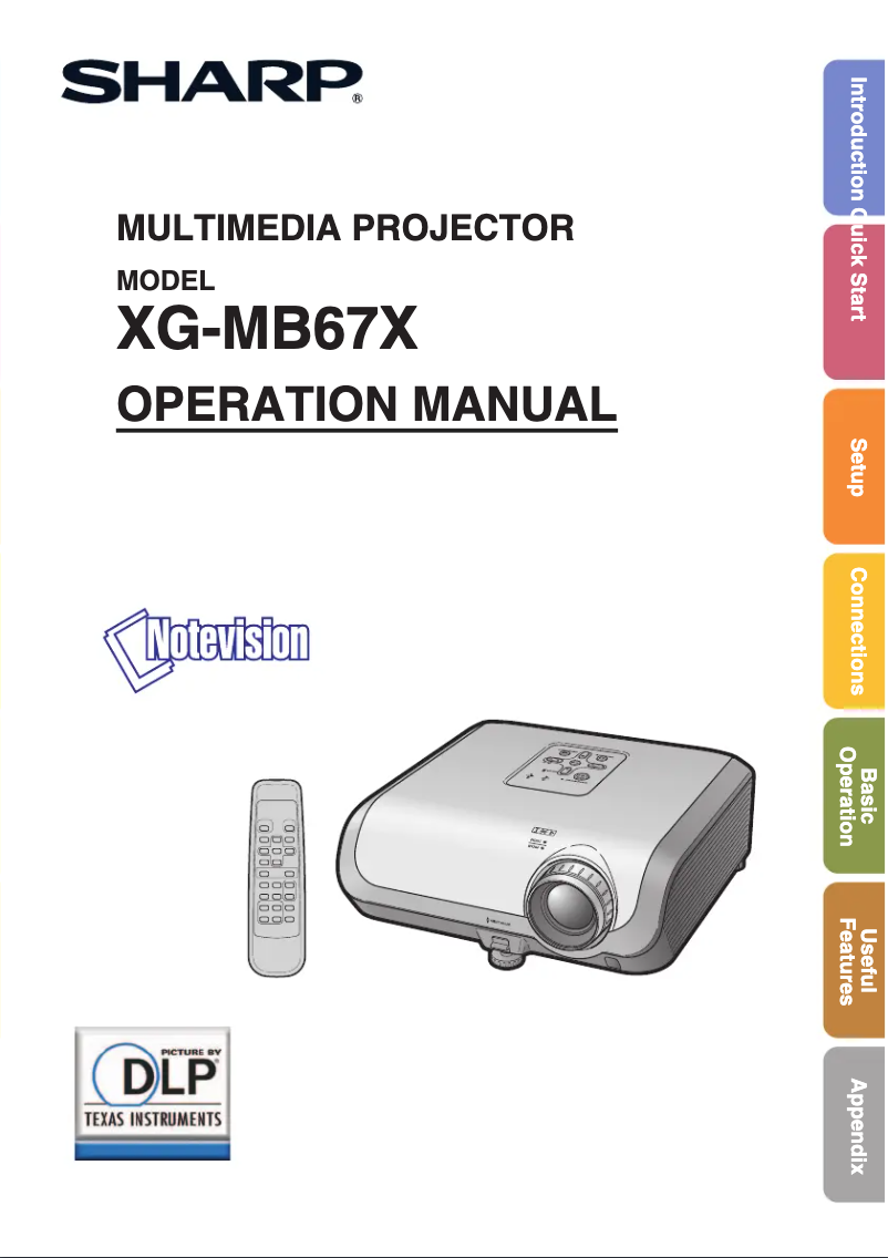 Imagen de la primera página del manual del dispositivo XG-MB67X
