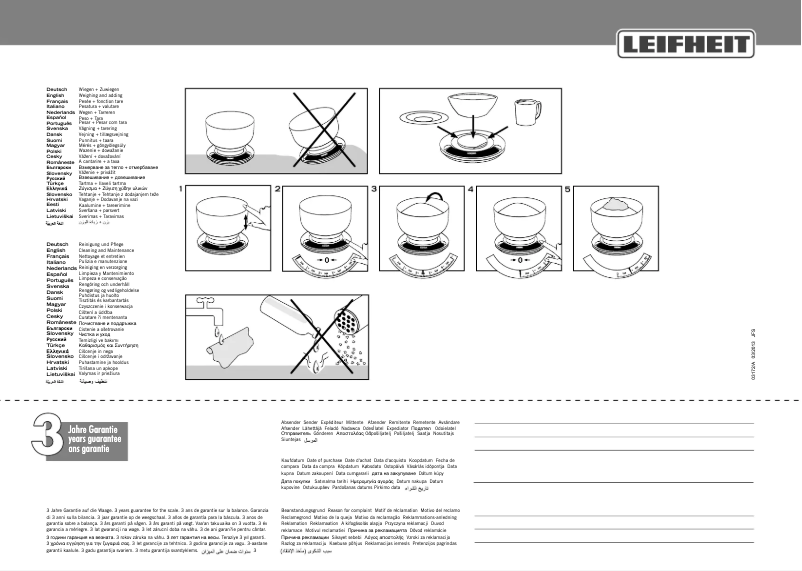 Página 1 del manual Manual de usuario Leifheit 3172